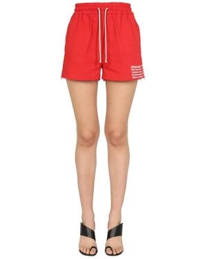 Department 5 Logo Print Shorts - Red