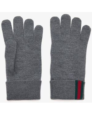 Gucci Rew Wool Gloves - Gray