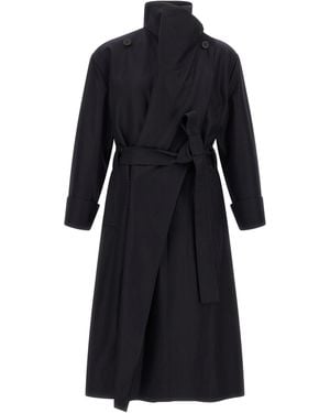 Issey Miyake 'Shell' Trench Coat - Black