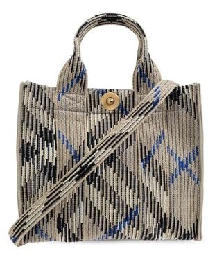 Burberry Mini Knit Shopper Bag - Black