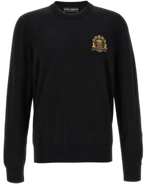 Dolce & Gabbana Dolce & Gabbana Coat Of Arms Sweater - Black