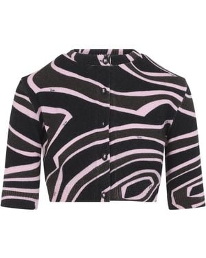 PUCCI Khaki Cropped Cardigan - Black