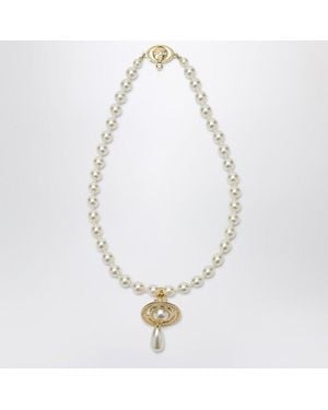Vivienne Westwood Pearl Choker With Orb Pendant - Metallic