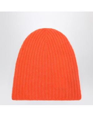 Roberto Collina Cashmere Ribbed Beanie - Orange
