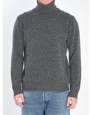 Roberto Collina Mouline Turtleneck Sweater - Gray