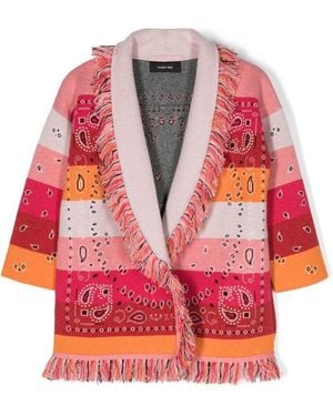 Alanui Striped Bandana Jacquard Card - Pink