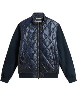 Woolrich Yarn Nylon Quilted Hybrid Jacket - Blue