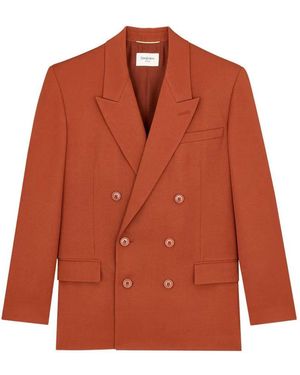 Saint Laurent Double-Breasted Jacket - Orange