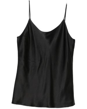 Max Mara Silk Satin Top - Black