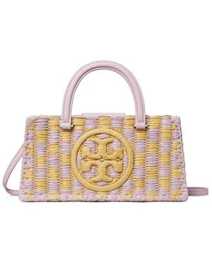 Tory Burch Ella Hand-Woven Raffia Bag - Natural