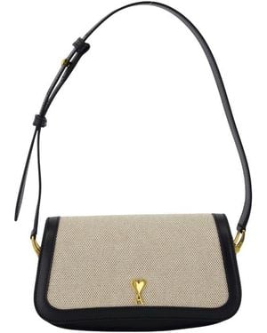 Ami Paris Paris Paris Shoulder Bag - Black