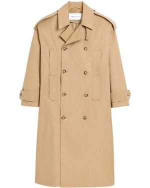 Ami Paris Cotton Trench Coat - Natural