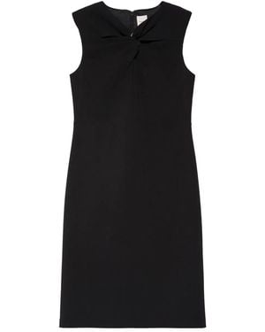 Calvin Klein Scuba Crepe Sl Knee Length Dress - Black