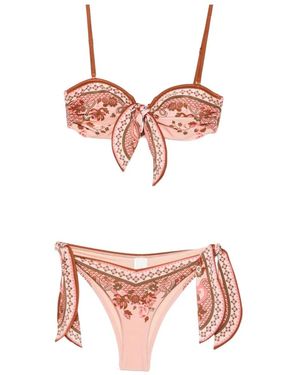 Zimmermann Aster Scarf Tie Bikini - White