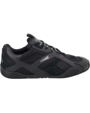 Versace Calf Leather Sneaker - Black
