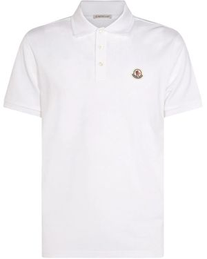 Moncler Double Logo Patch Cotton T-Shirt - White