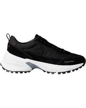 Calvin Klein Granite Leather Trainers - Black