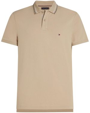 Tommy Hilfiger Regular Fit Polo With Contrasting Details - Natural