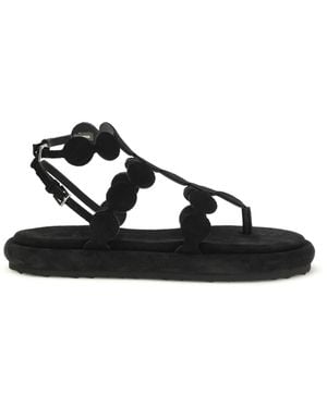 Pierre Hardy Suede Sandals Calf - Black