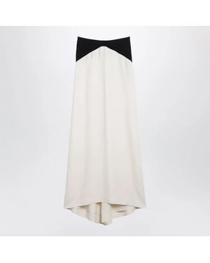 Valentino Garavani Long Silk Skirt - White