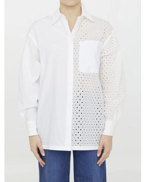 KENZO Broderie Anglaise Cotton Shirt - White