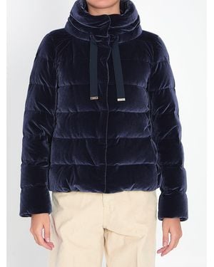 Herno Velvet Down Jacket - Blue