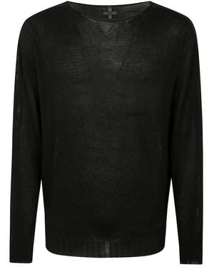 MD75 Oversized Round Neck Jumper F. 7 - Black