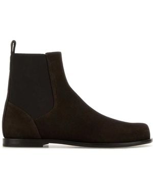 Fendi Suede Chelsea Ankle Boots - Black