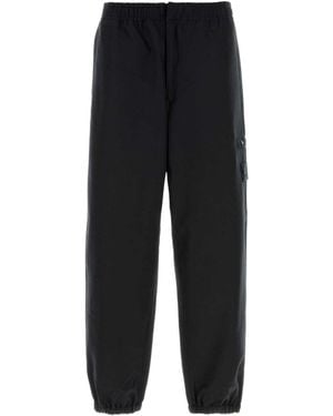 Stone Island Logo-Patch Cargo Trousers - Black