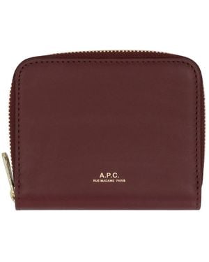 A.P.C. Leather Wallet - Purple