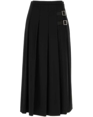 LE SULLY STUDIO Gonna Plisse - Black