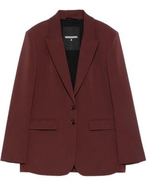 Patrizia Pepe Button-Up Blazer - Purple