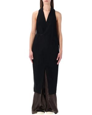 Rick Owens Cyclops Sleeveless Wrap Coat - Black