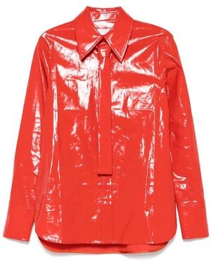 Jil Sander Camisa Corbata Rojo - Red