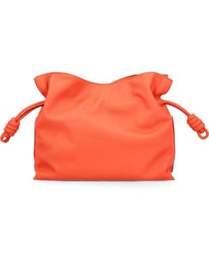 Loewe Medium Flamenco Knotted-Detail Shoulder Bag - Orange