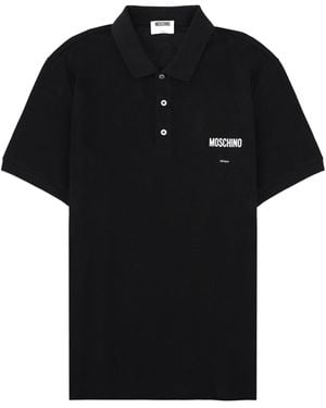 Moschino Shirt Collar Polo - Black