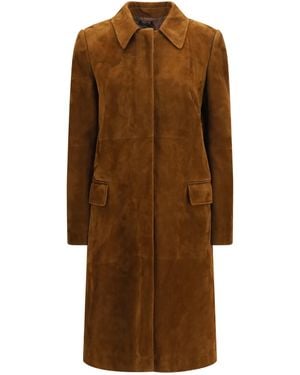 Tom Ford Lambskin Coat Land - Brown