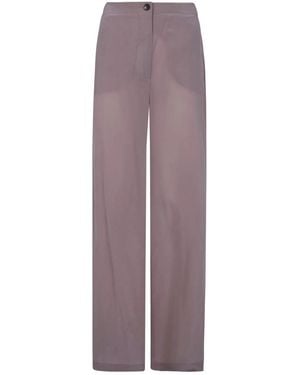 Seventy Mixed Silk Sand Wash Pants - Purple