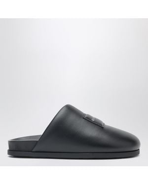 Givenchy Label Flat Mules - Gray