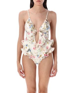 Zimmermann Lucky Printed Swimsuit - White