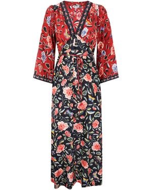 RIXO London "Dahlia" Dress Butterfly Mix - Red