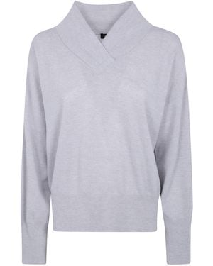 Anneclaire V Neck Jumper - Grey