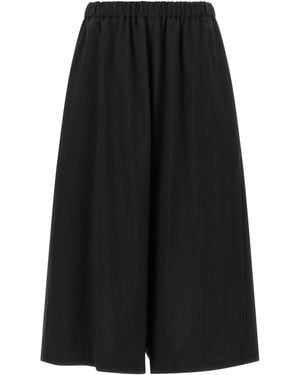 Comme des Garçons Wool Culotte Trousers - Black
