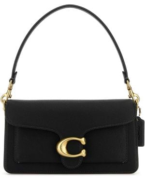 COACH Polished Pebble Leather Tabby Shoulder Bag 26 Refr - Black