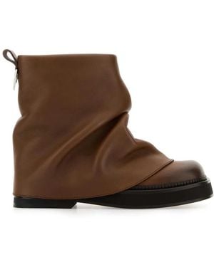 The Attico Mini Robin Combat Boot - Brown