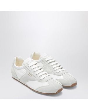 Prada Fabric And Suede Trainers - White