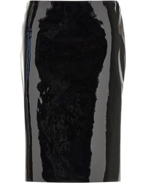 Ferragamo Patent Skirt - Black