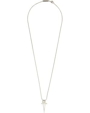 Rick Owens Pentagram Necklace - White
