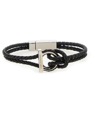 Ferragamo Bracciale Gancini - Black