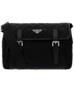 Prada Fabric Crossbody Bag - Black